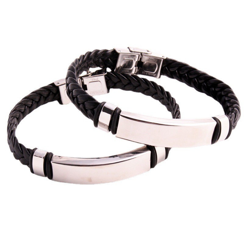 Leather Personalized Braided Bracelets 3