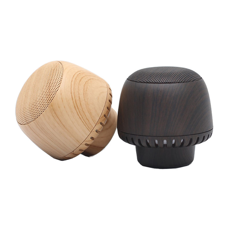 Wood Grain Bluetooth Speaker w/LED Night Light 7