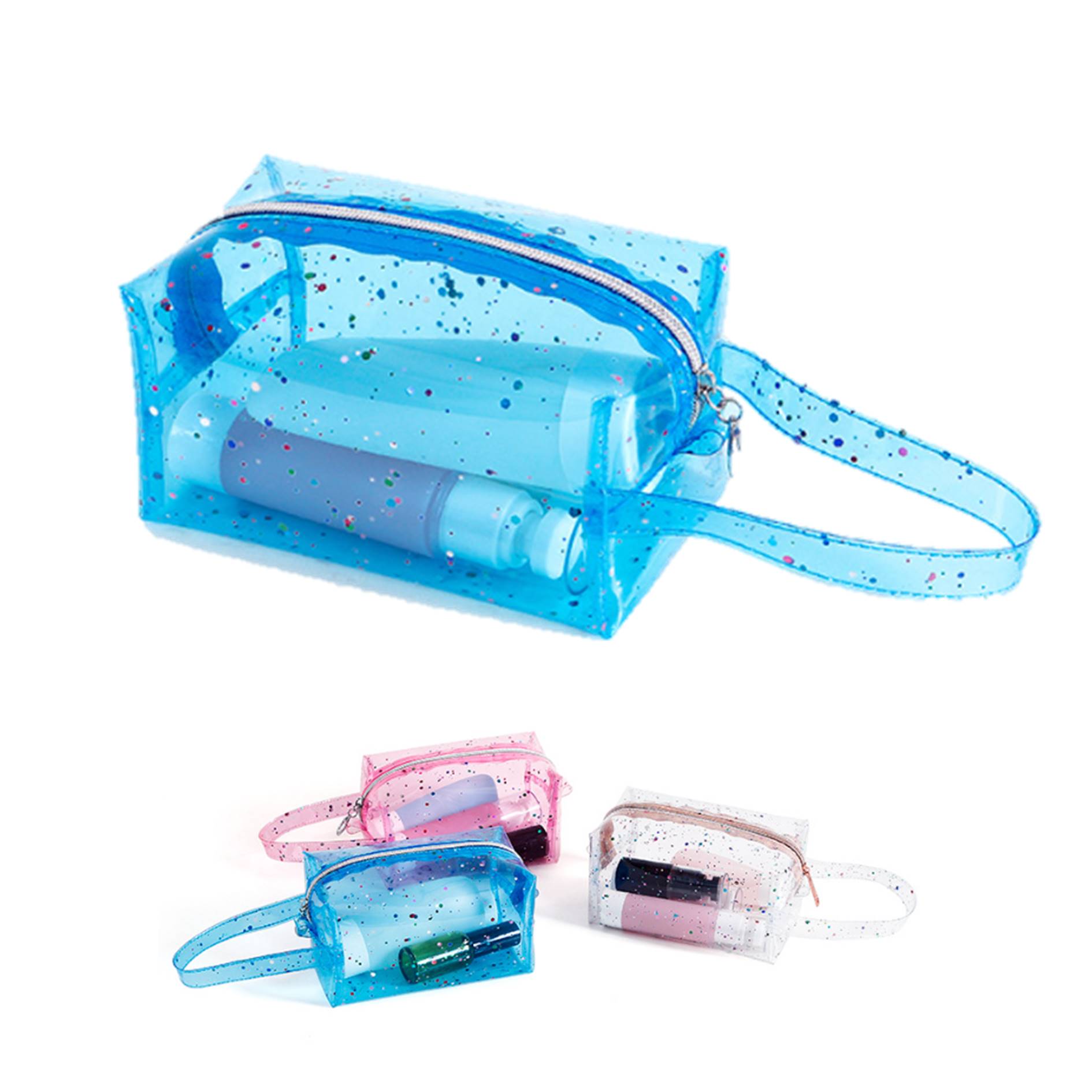 Portable Clear Glitter Toiletry Bag 3