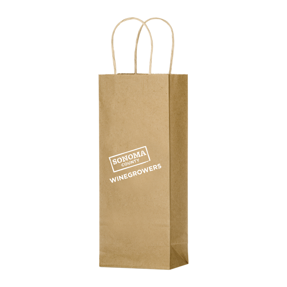 1-Bottle Kraft Paper Tote 3