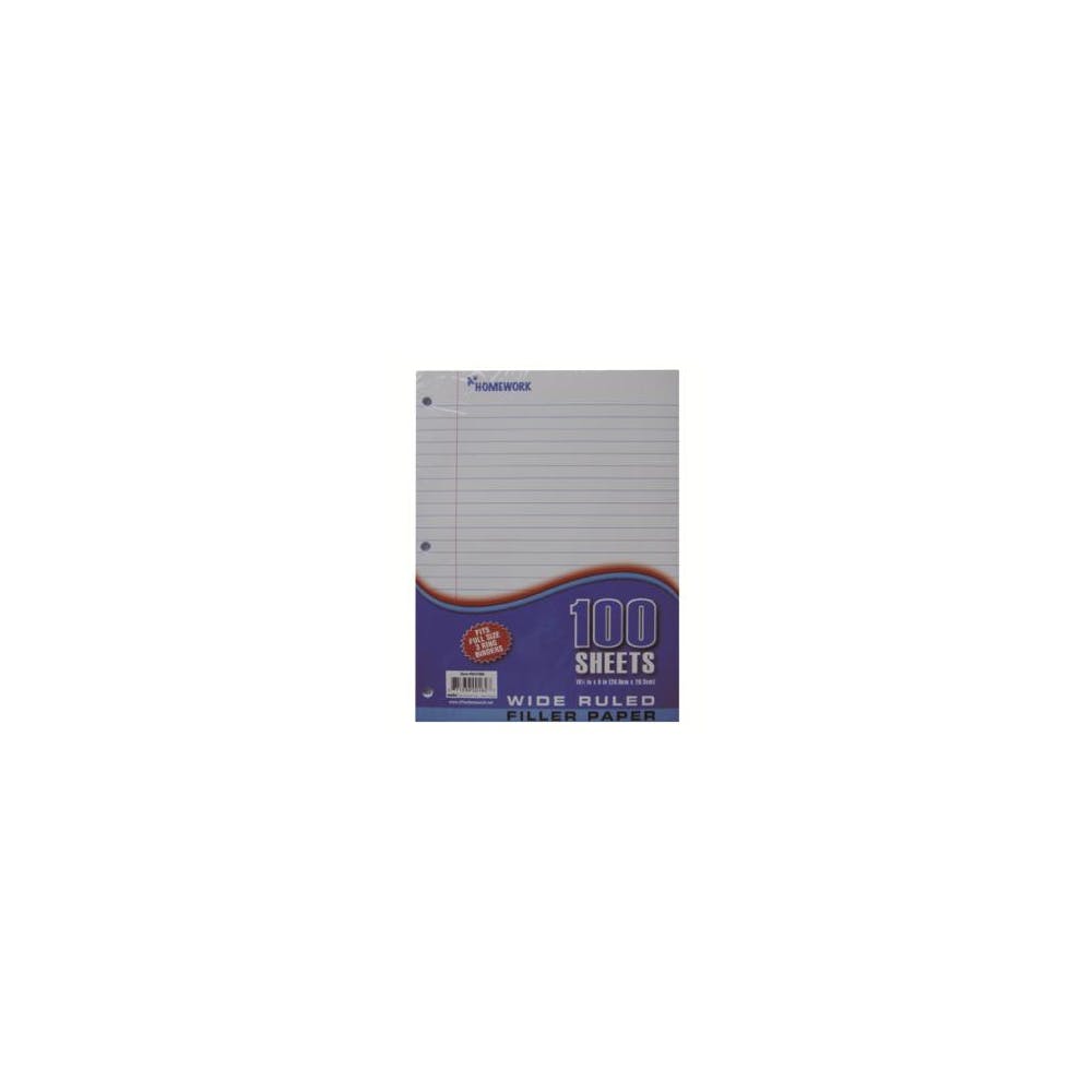 Wide Ruled Filler Paper - 100 Sheets 1