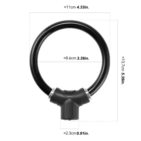 Simple Bicycle Ring Key Lock Anti-Theft Steel Cable 2