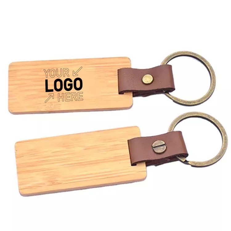 Monogram wooden key chain 3