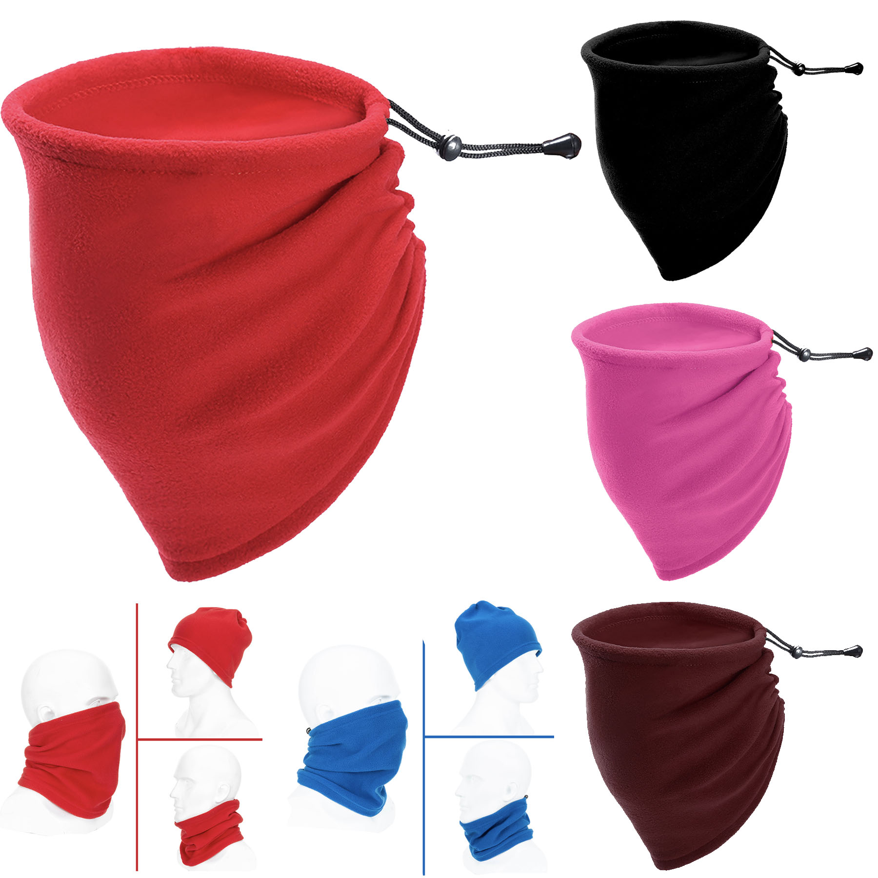 Polar Fleece Dust Face Mask Bandana Neck Scarf 1