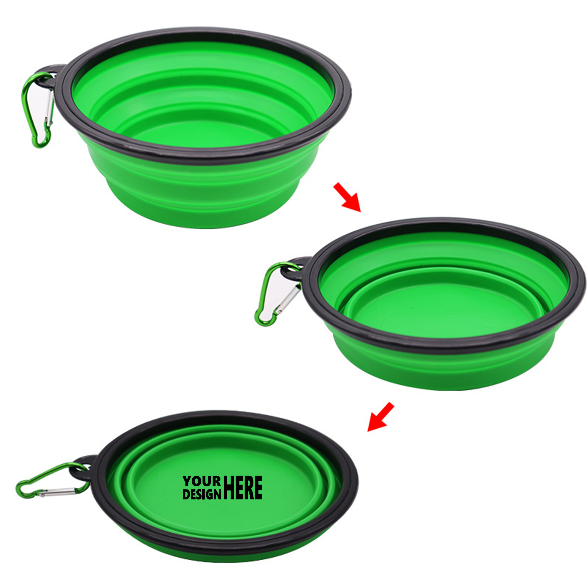 Full Color Collapsible Pet Dog Bowls MOQ 50 PCS 4