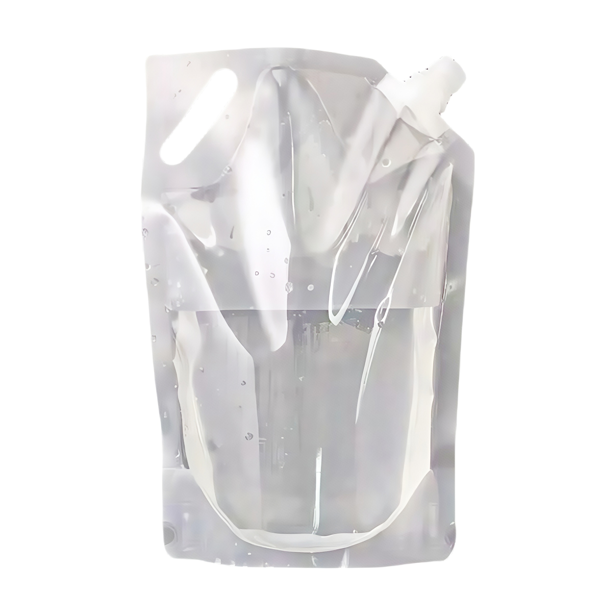 1L Transparent Stand-Up Spout Pouch with Handle 3