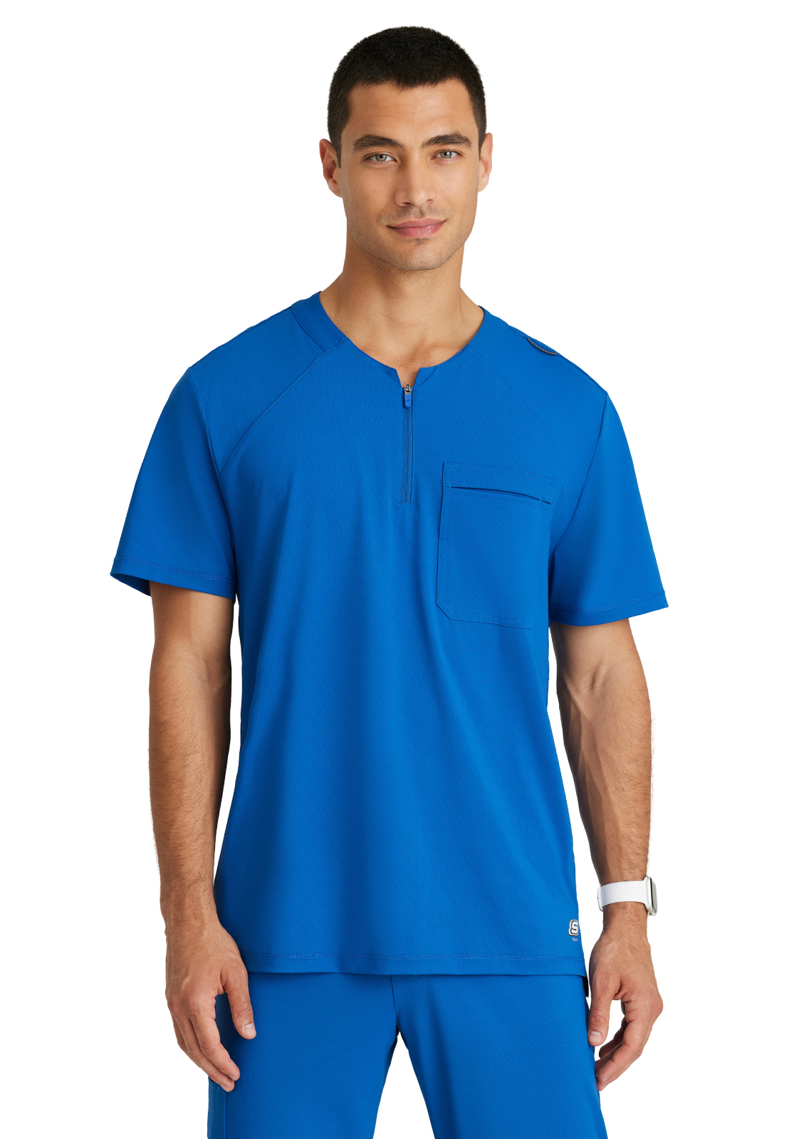 Skechers Slip-Ins - Men's One-Pocket Curved Neck Flex Scrub Top 22