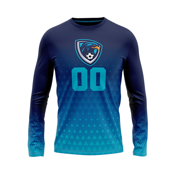 Sublimation Long Sleeve Soccer Jersey - 150G Interlock - 10