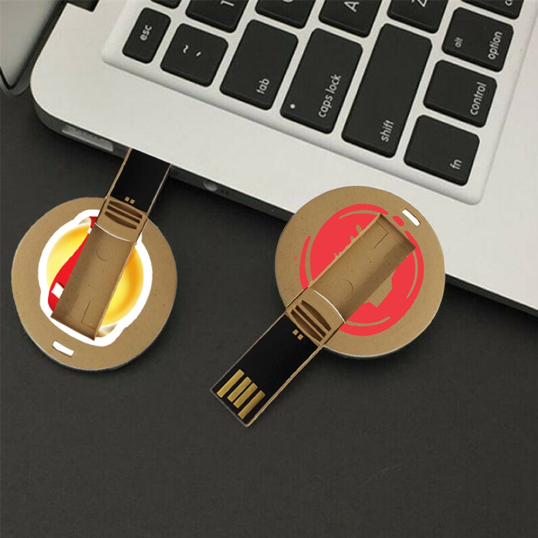 EcoDisc Wooden Swivel USB Drive 10