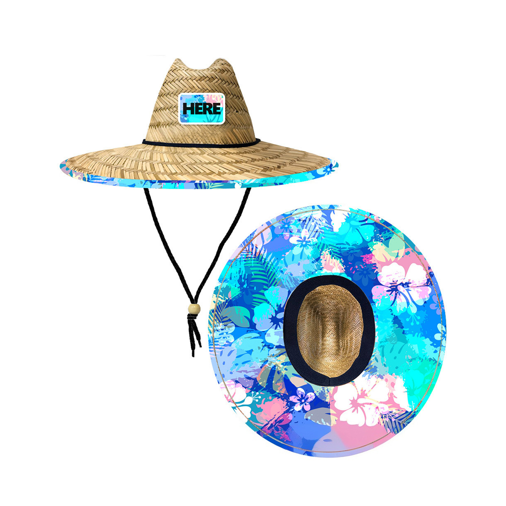 MOQ50 Custom Straw Sun Protection Lifeguard Hat 1