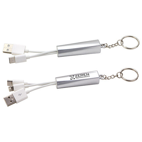 Trey 3-in-1 Light-Up Charging Cable with Keychain 13