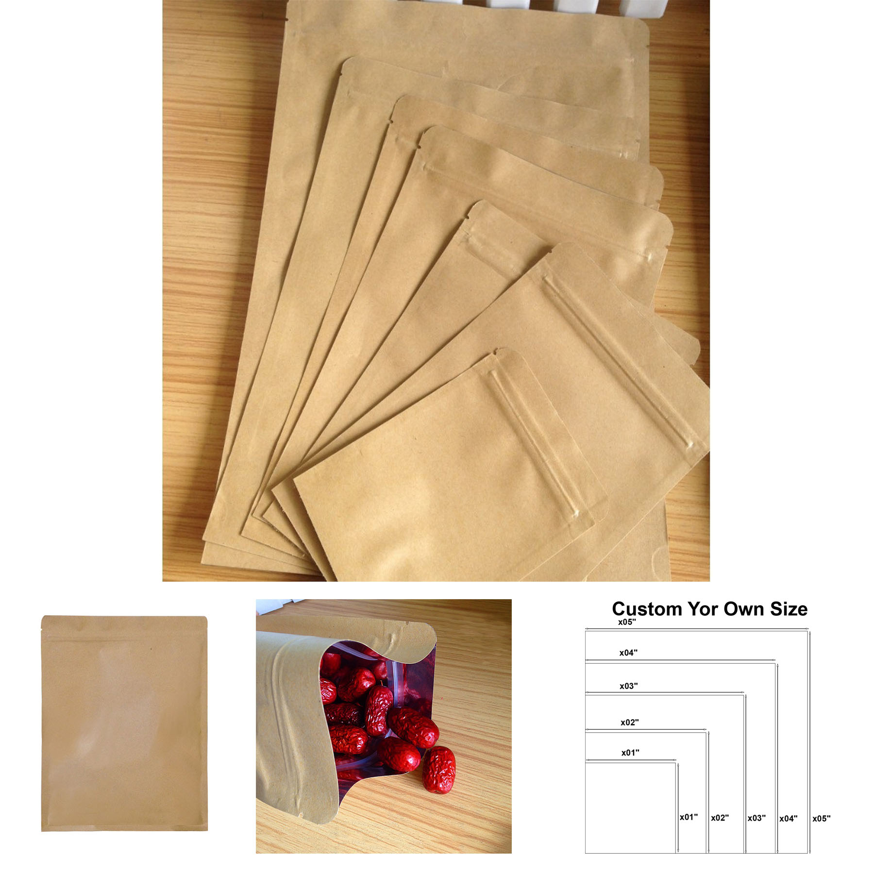 Kraft paper packaging bag