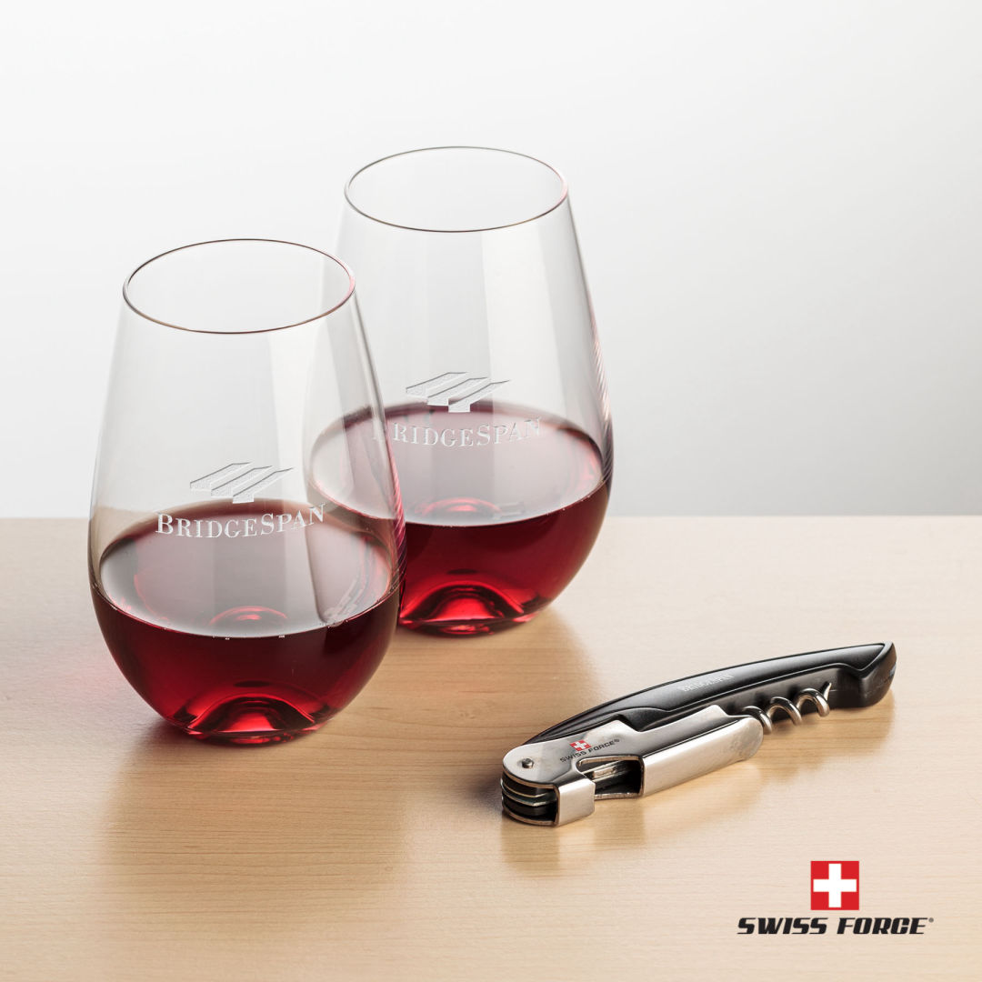Swiss Force® Opener & Boston Stemless Wine 12