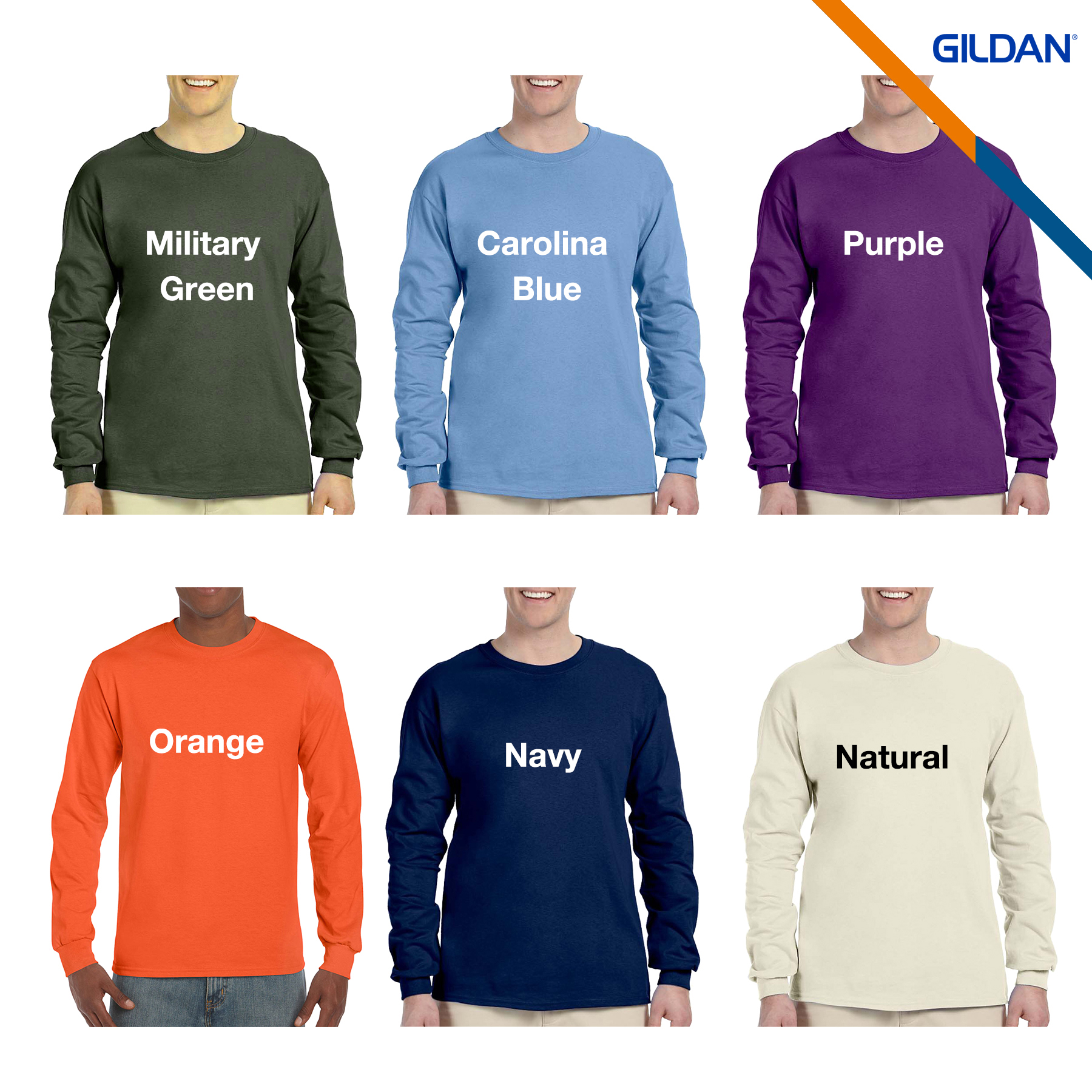 Gildan® 6.1oz 100% Cotton Preshrunk Long Sleeve T-Shirts 8
