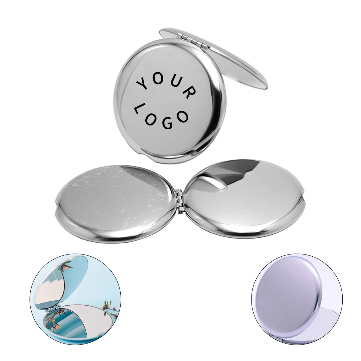 Compact Mirror Metal Folding Travel 2.6 Inch 1