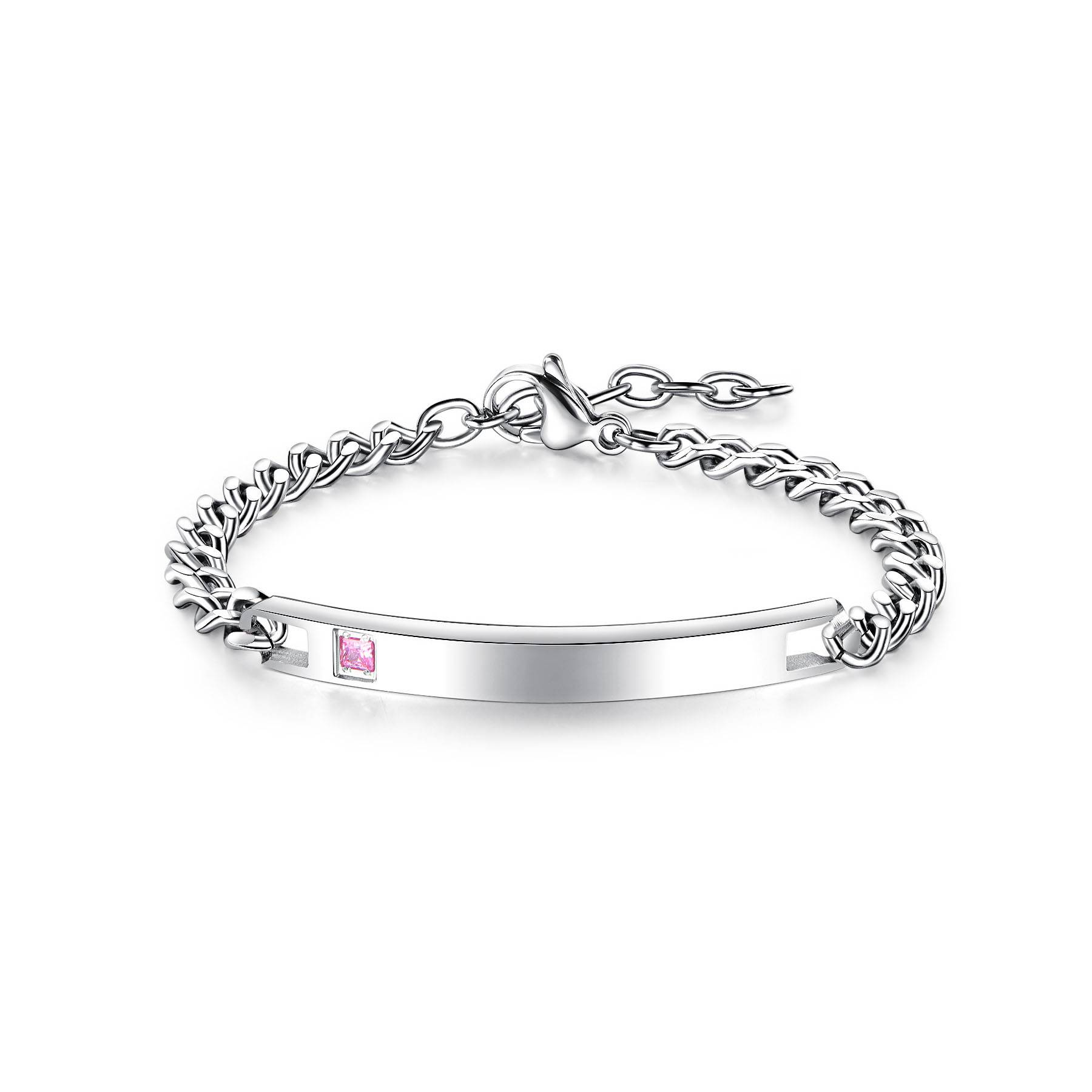 Titanium steel couple bracelet 1