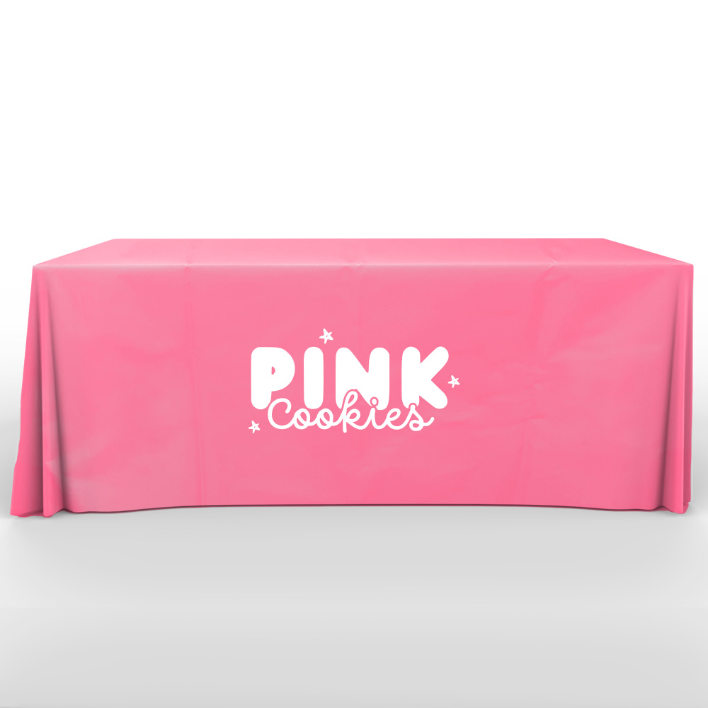 Recyclable, Non Woven 6' Flat, 3 Sided Screen Print Table Cover