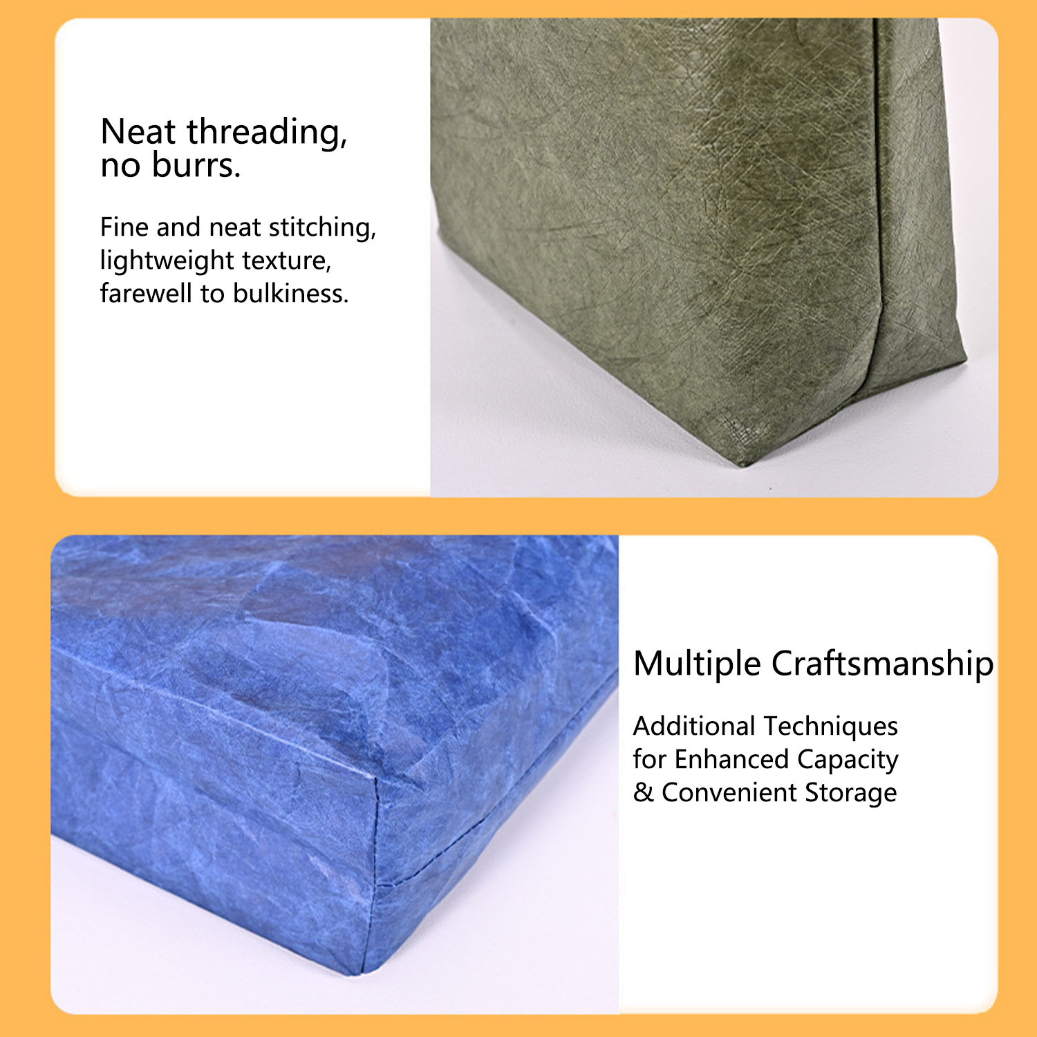 eco-friendly biodegradable Washable Dupont Paper Tote Bag 19