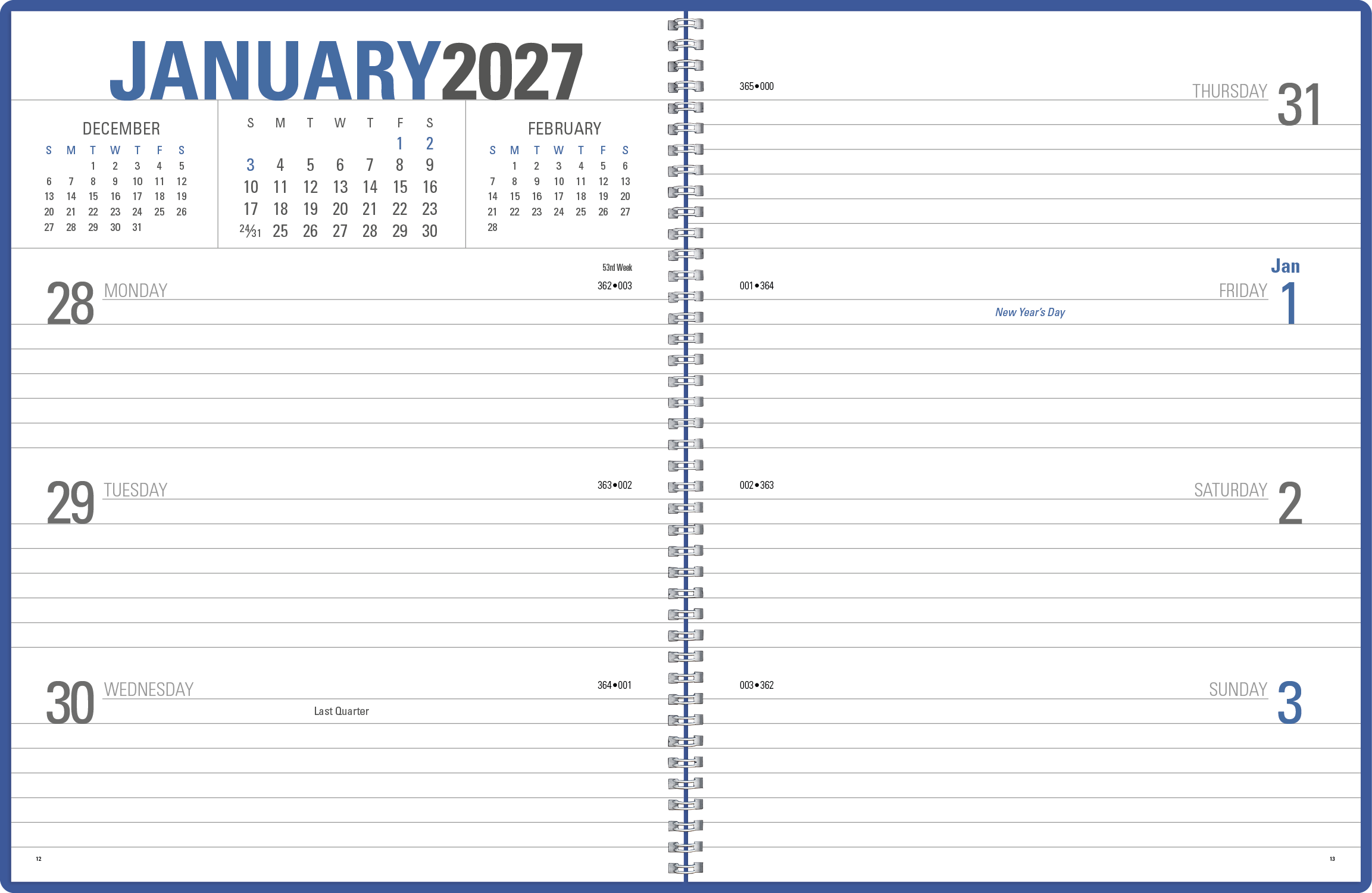 Triumph® Calendars Classic Weekly Planner 95
