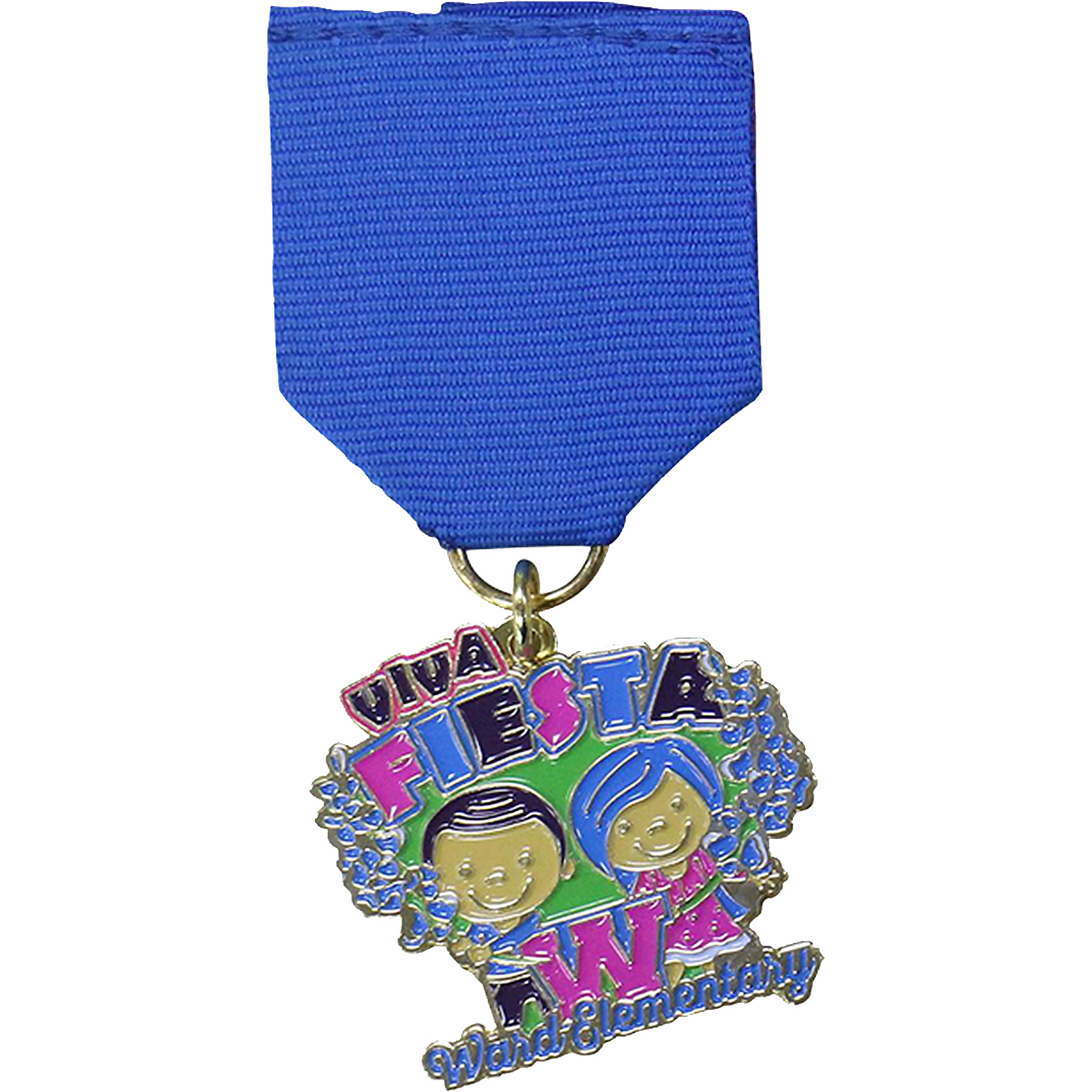 Fiesta Medals: 1 1/2" W x 1 1/2" H x 1/16" D 3