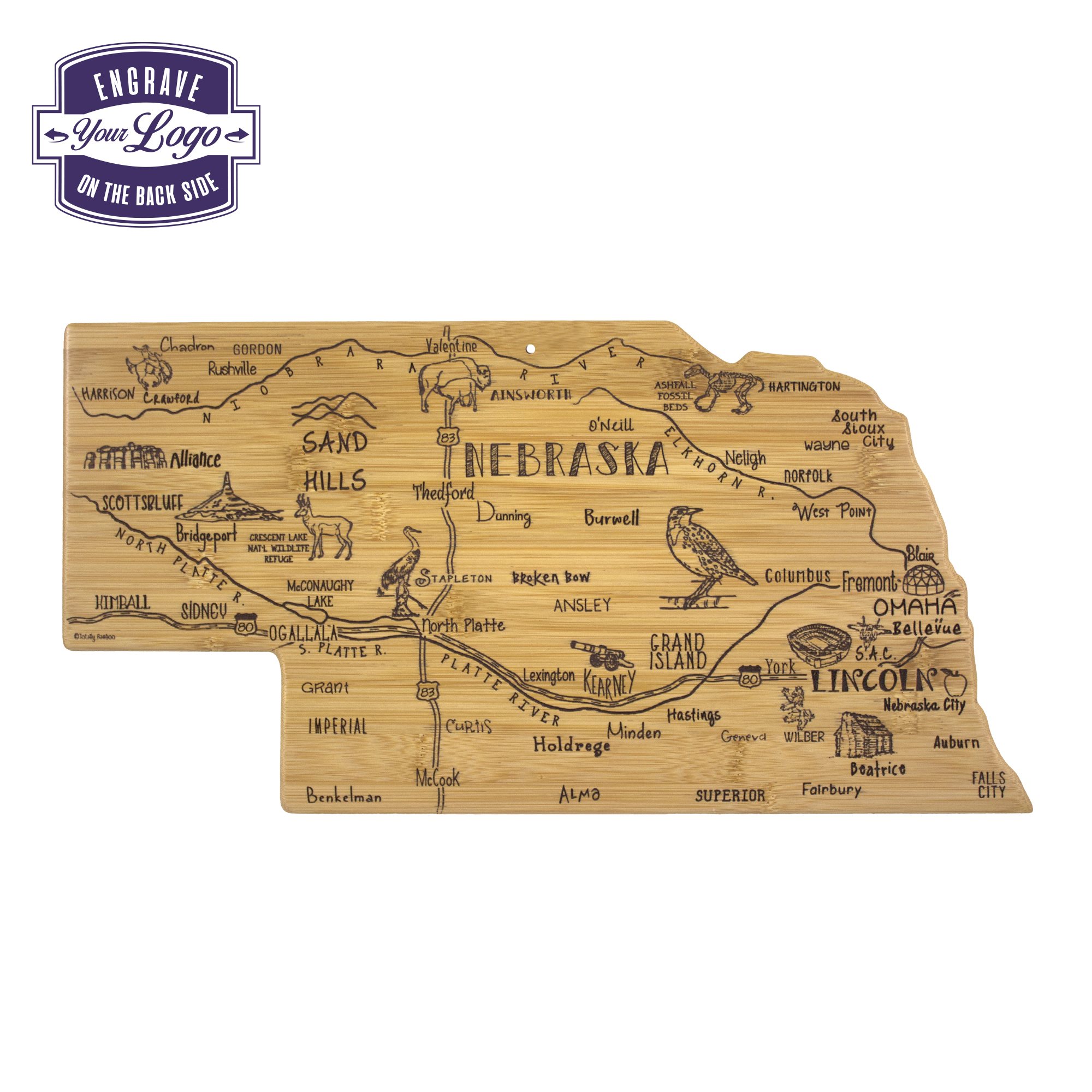 Destination Nebraska Cutting & Serving Board