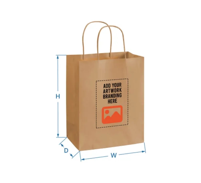 Printed Kraft Paper Shopping Bags (Double Sided) 7
