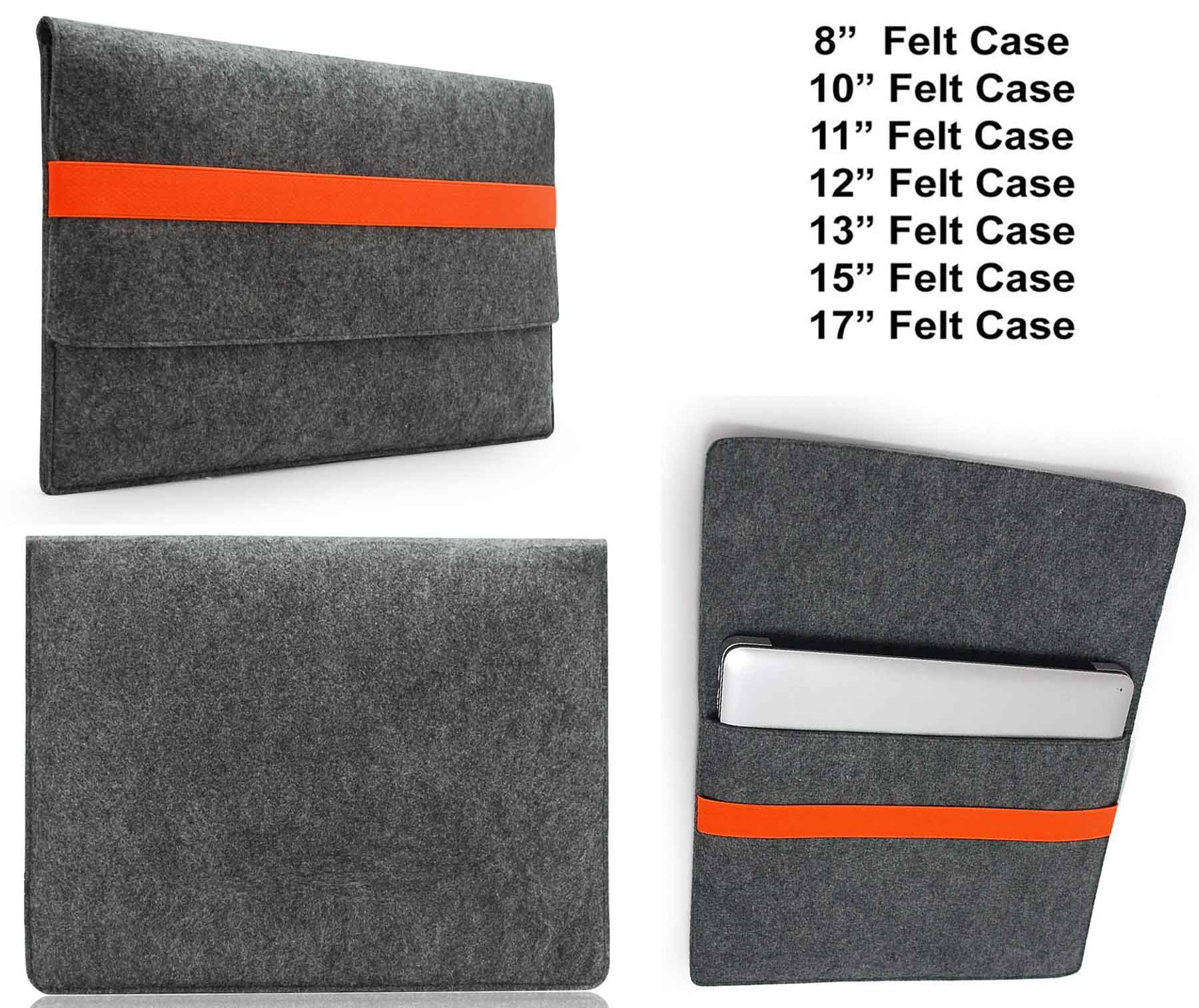 iBank ® 17" Felt Sleeve Case with pocket for Laptop Tablet 2