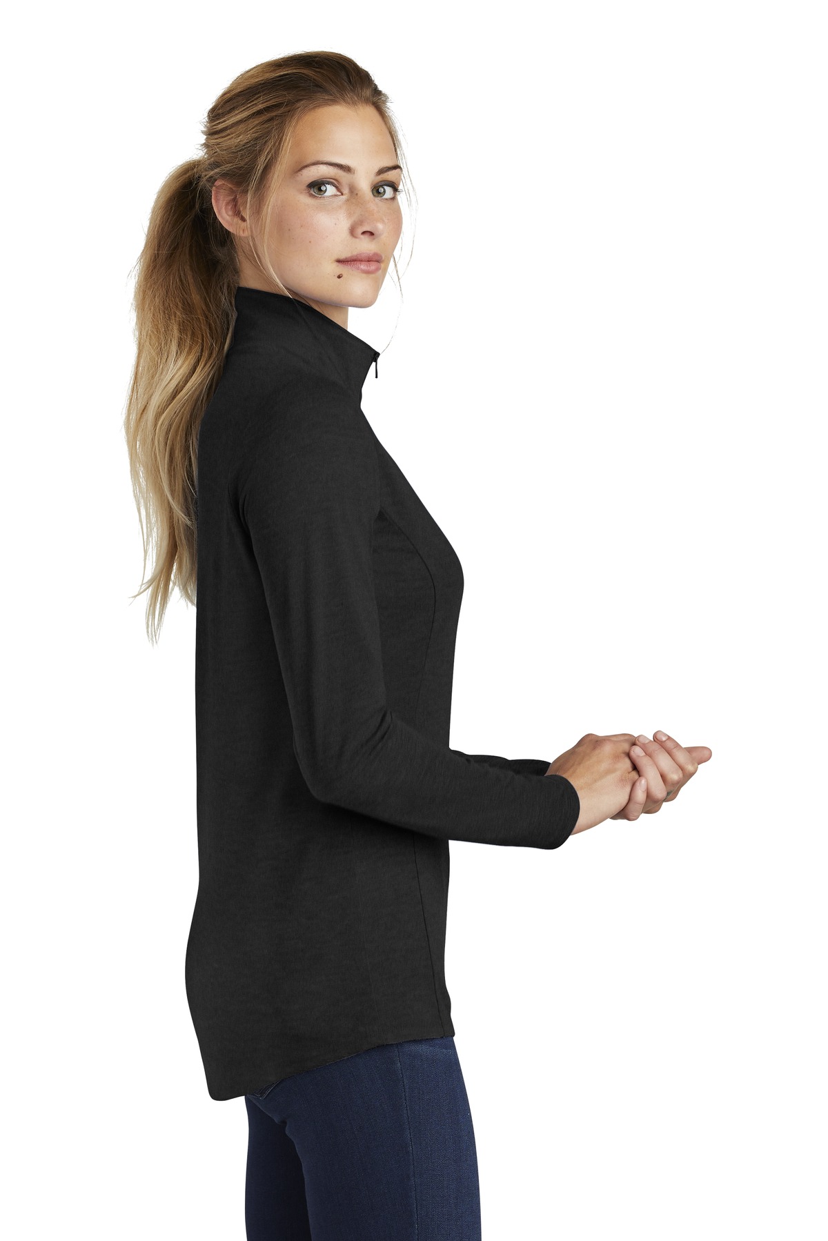 Women's PosiCharge Tri-Blend Wicking 1/4-Zip Pullover