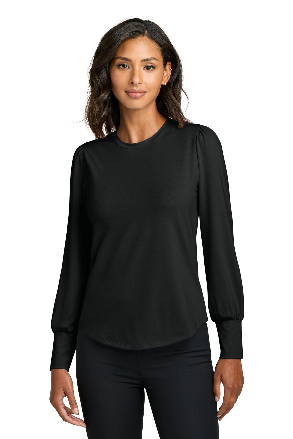 Mercer+Mettle Women's Stretch Jersey Long Sleeve Blouson Top MM1019 36