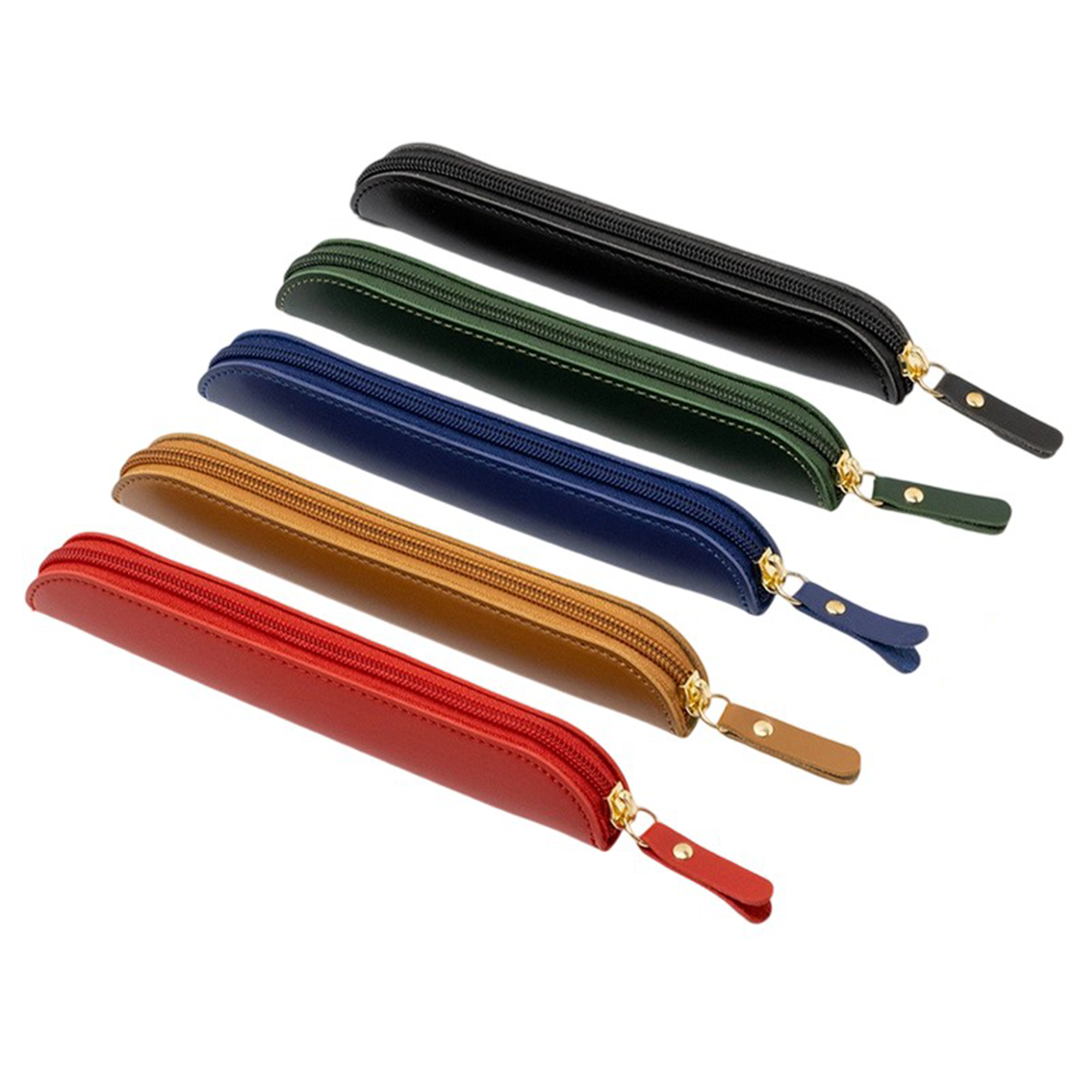 Minimalist Solid-Tone Leather Pen Holder 2