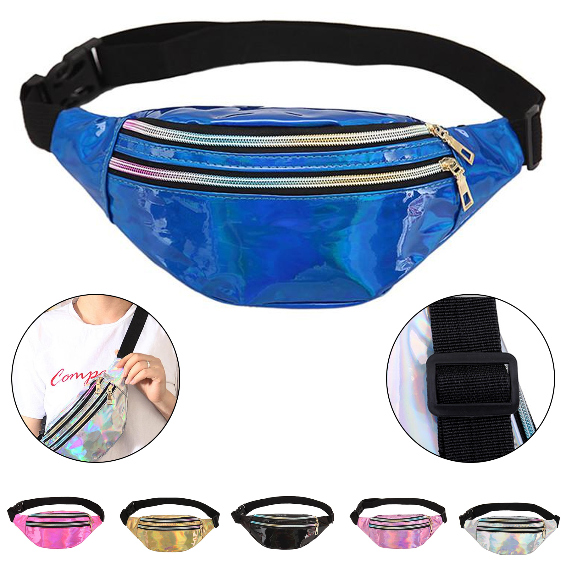 Metallic Color Sport Waist Pack 1