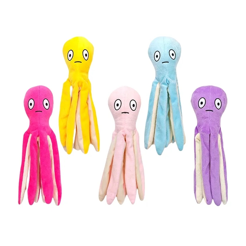 Small doy  octopus for puppy doll, cat squeaky plush toy 4