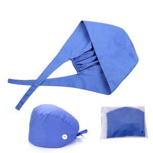 Medical Nurse Scrub Cap With Buttons 2