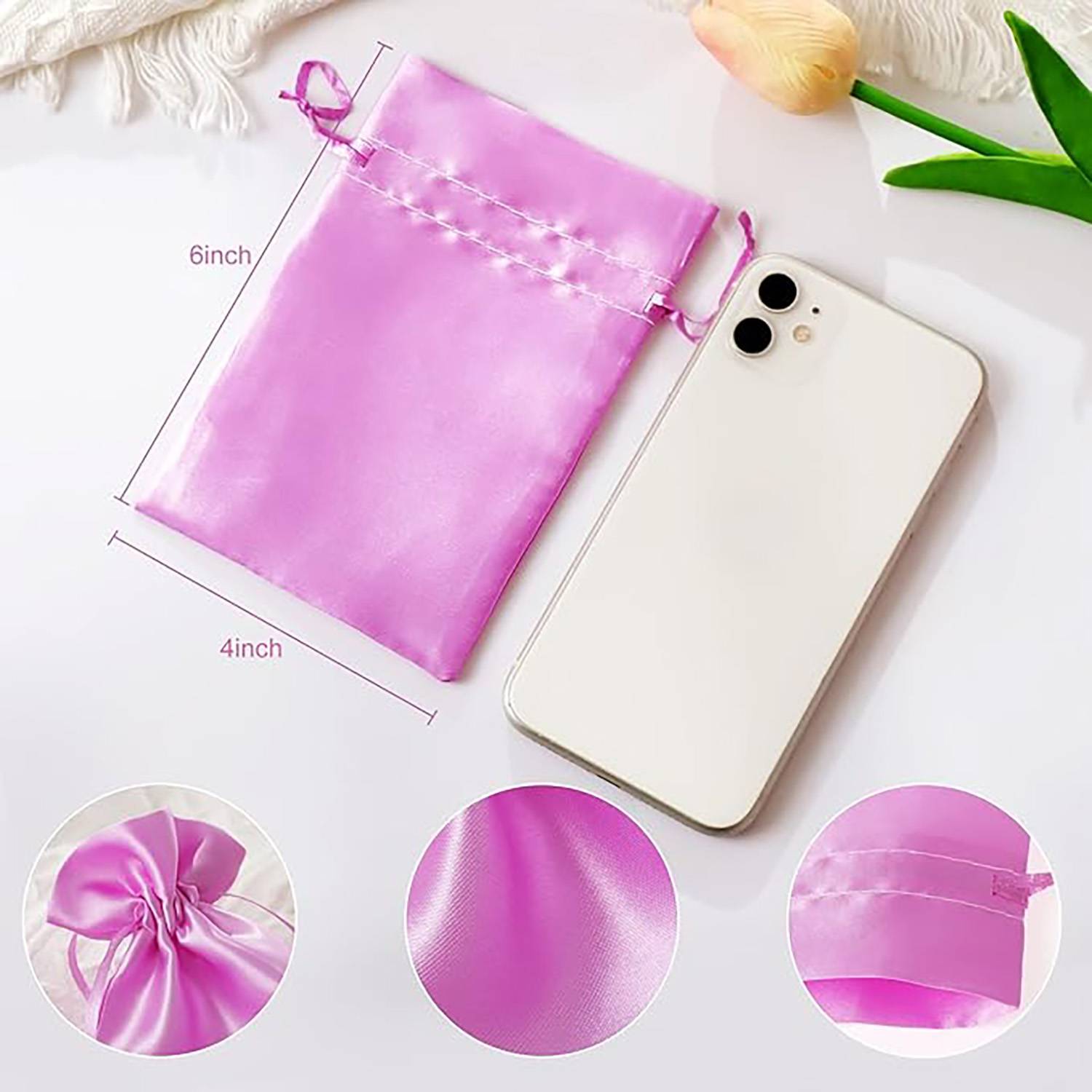 PU Gift Jewelry Drawstring Bag 4