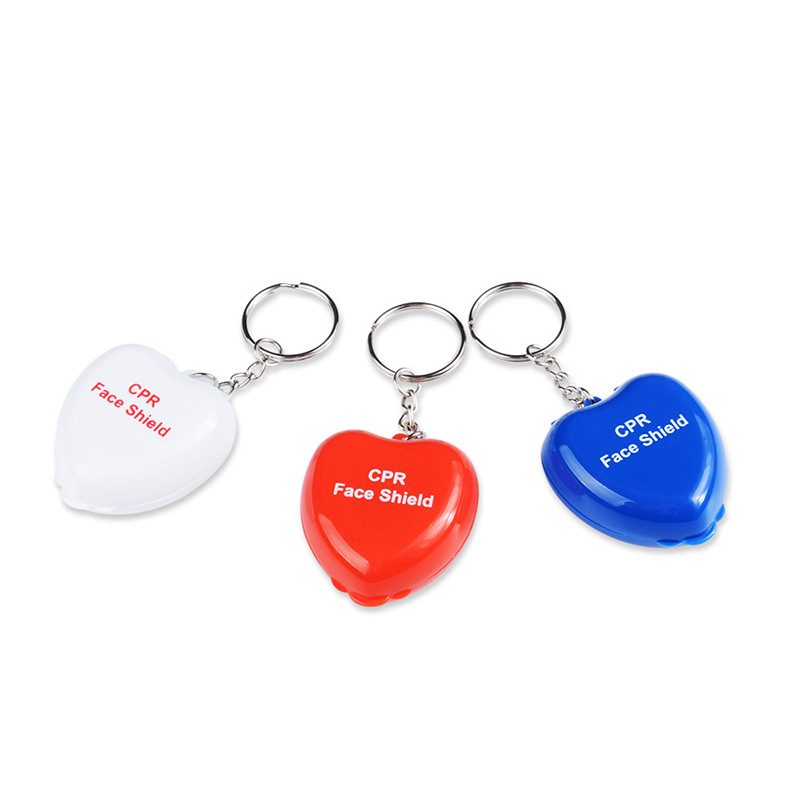 CPR Mask Heart Keychain 3