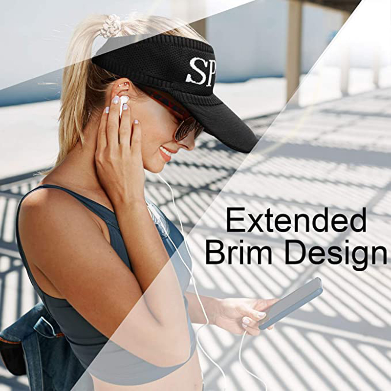 Polyester Unisex Knitted Elastic Sun Visor Cap 5
