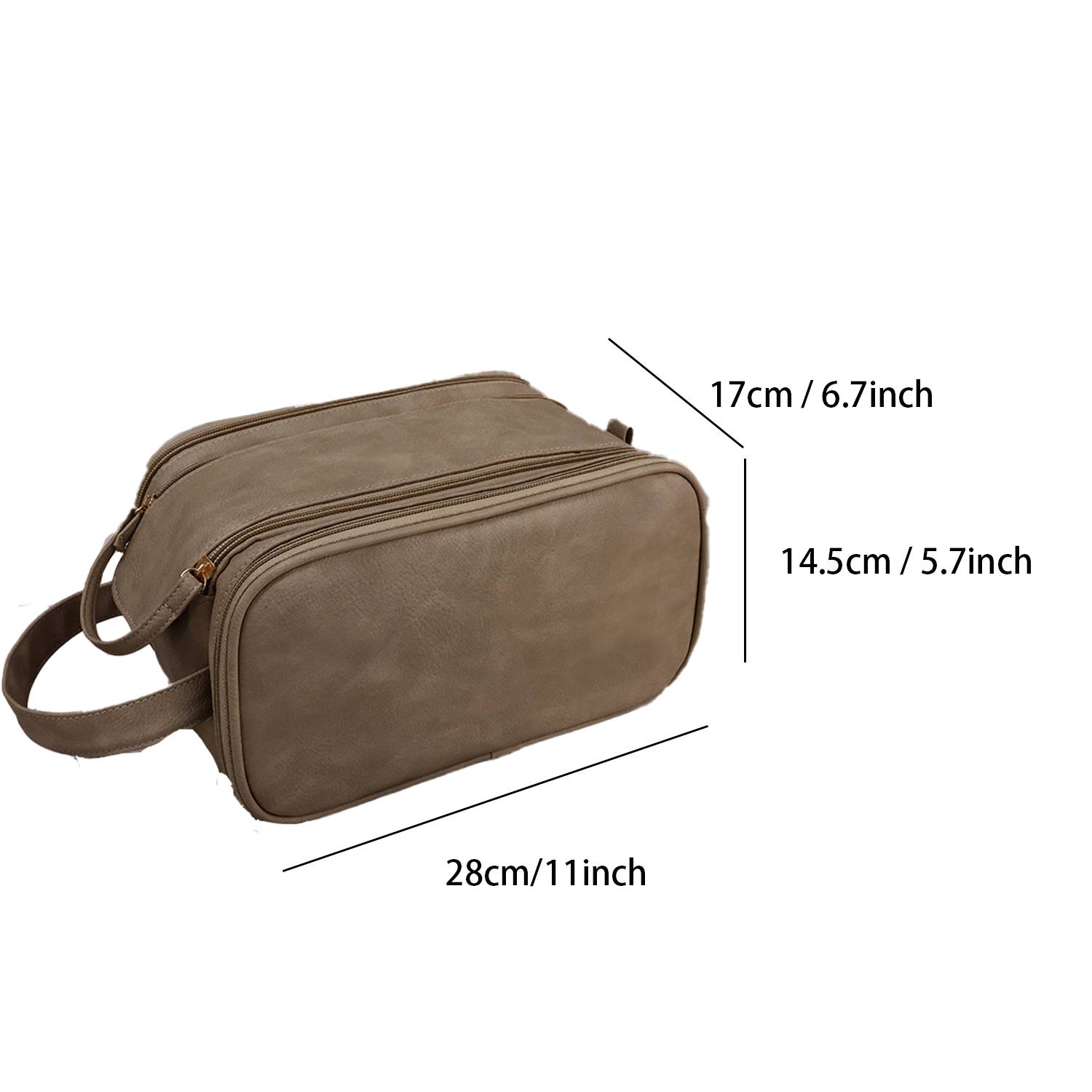 Large PU Leather Waterproof Toiletry Makeup Bag 2