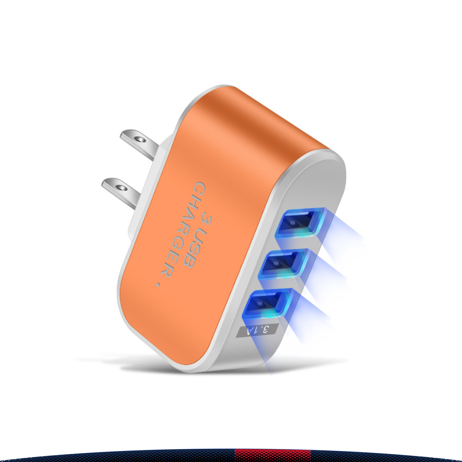 Trevolt 3-Port LED USB Wall Charger 4