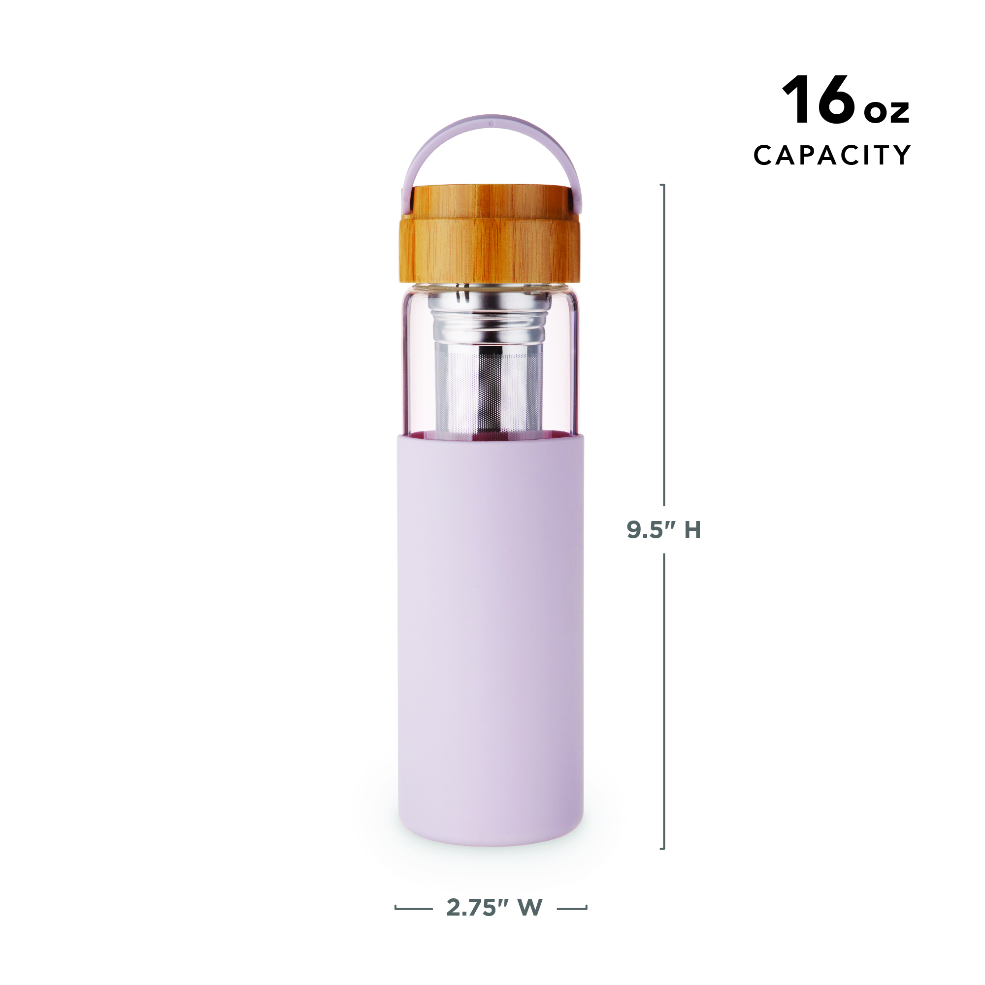 Pinky Up® Dana Glass Travel Tea Mug 4