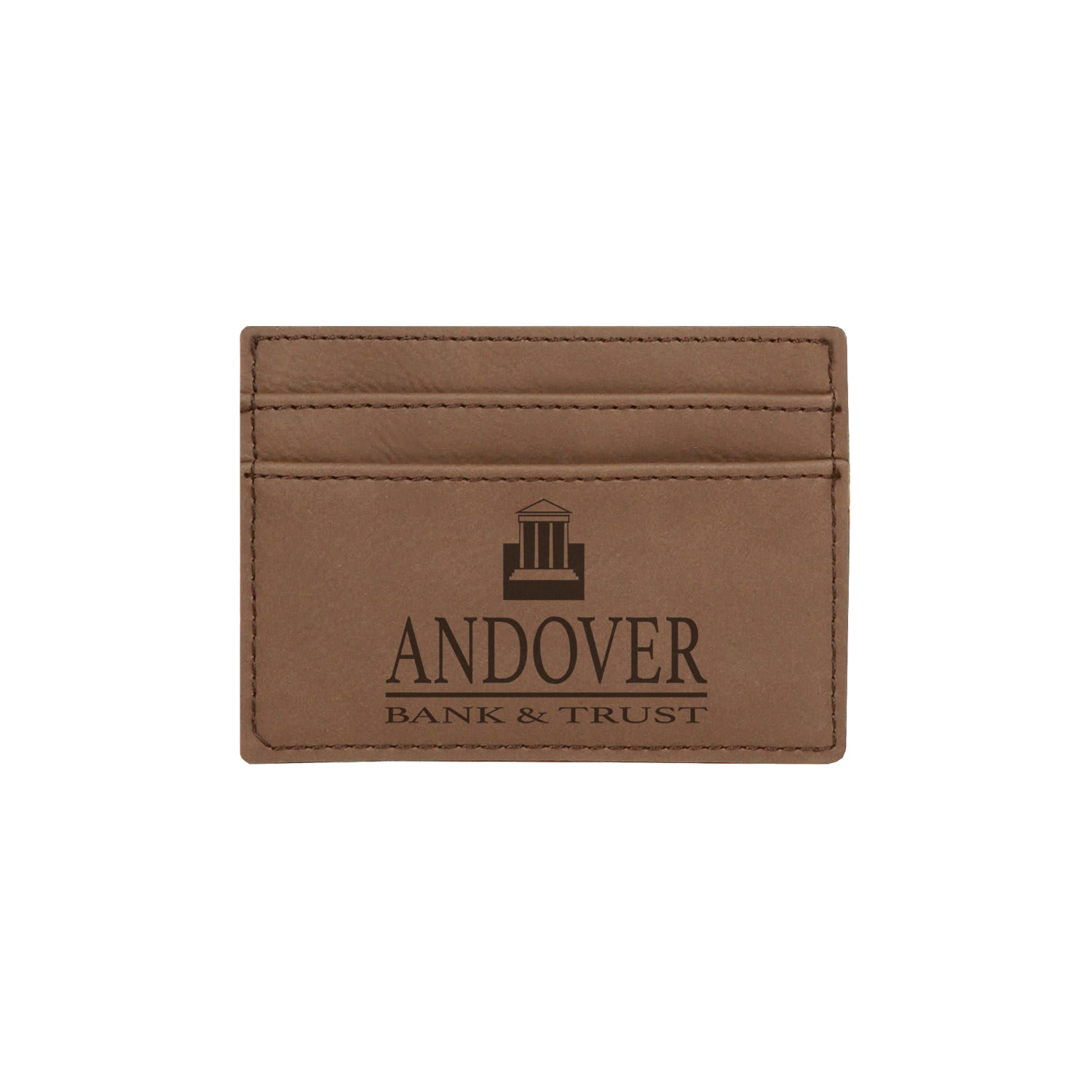 Dark Brown Leatherette Wallet Clip