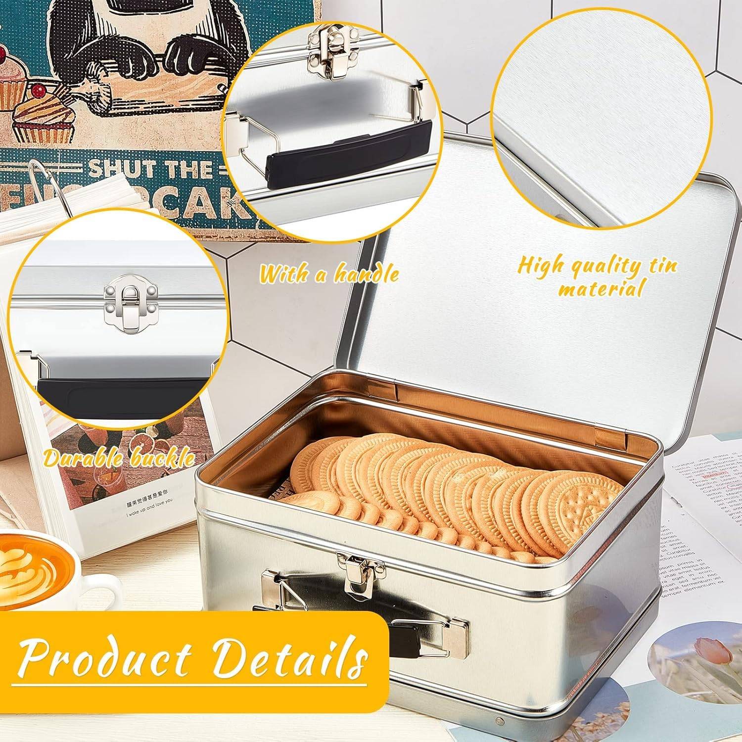 Tinplate Lunch Box W/ Handle 6