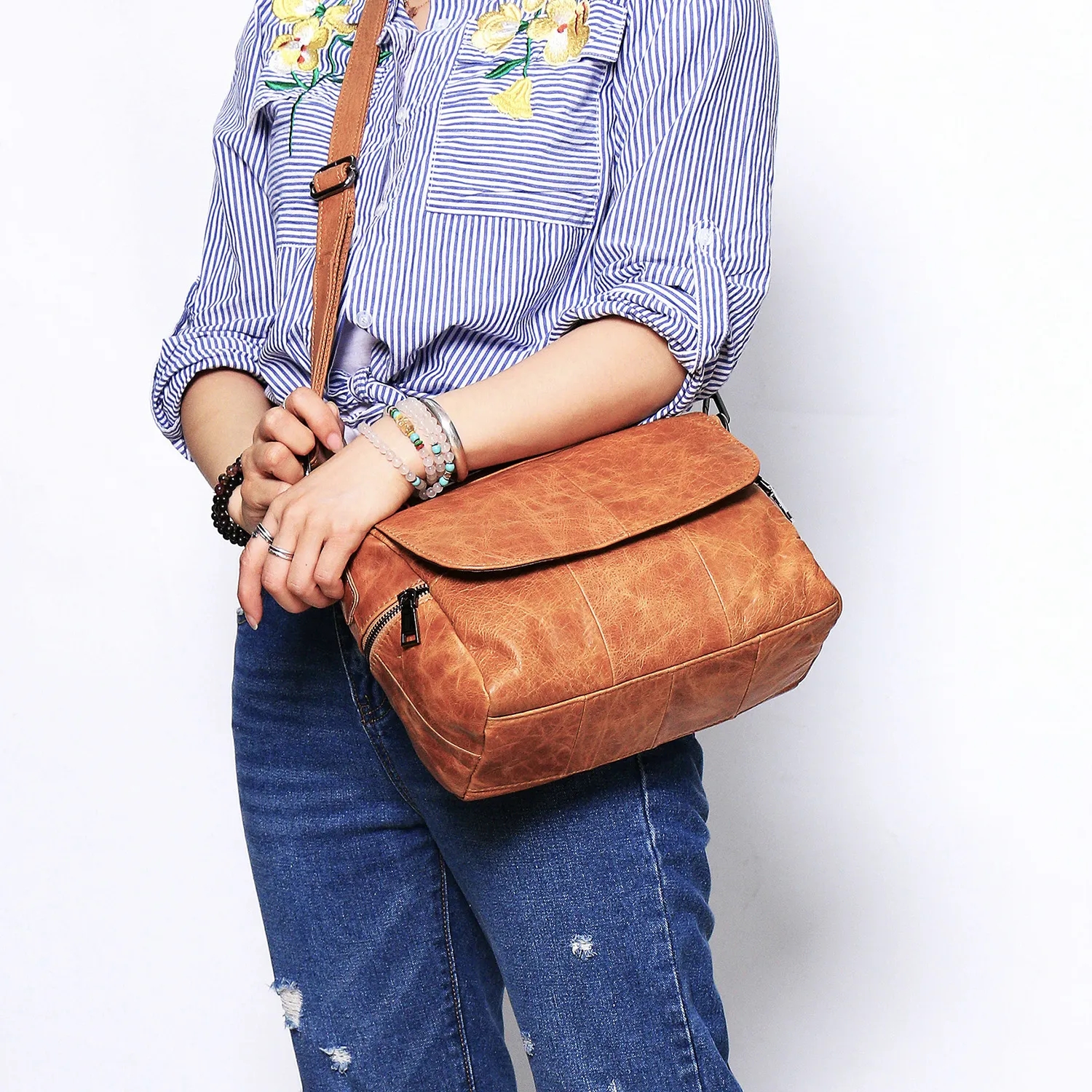Genuine Leather Crossbody Bag 6