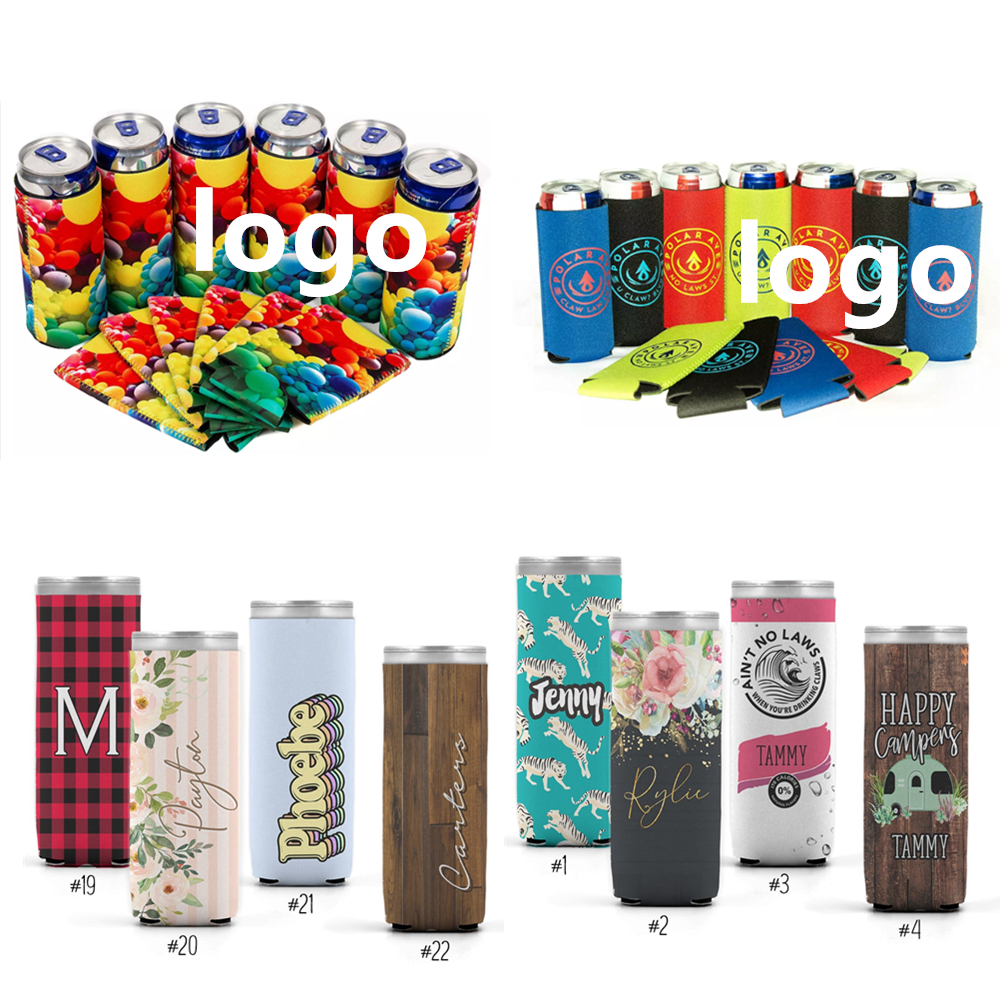 Neoprene Slim Can Cooler Full Colors Coolie 3