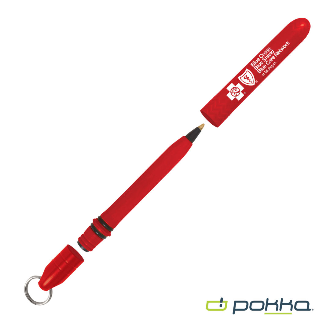Pokka® Pocket Pen w/Dock & Gold Keyring 70