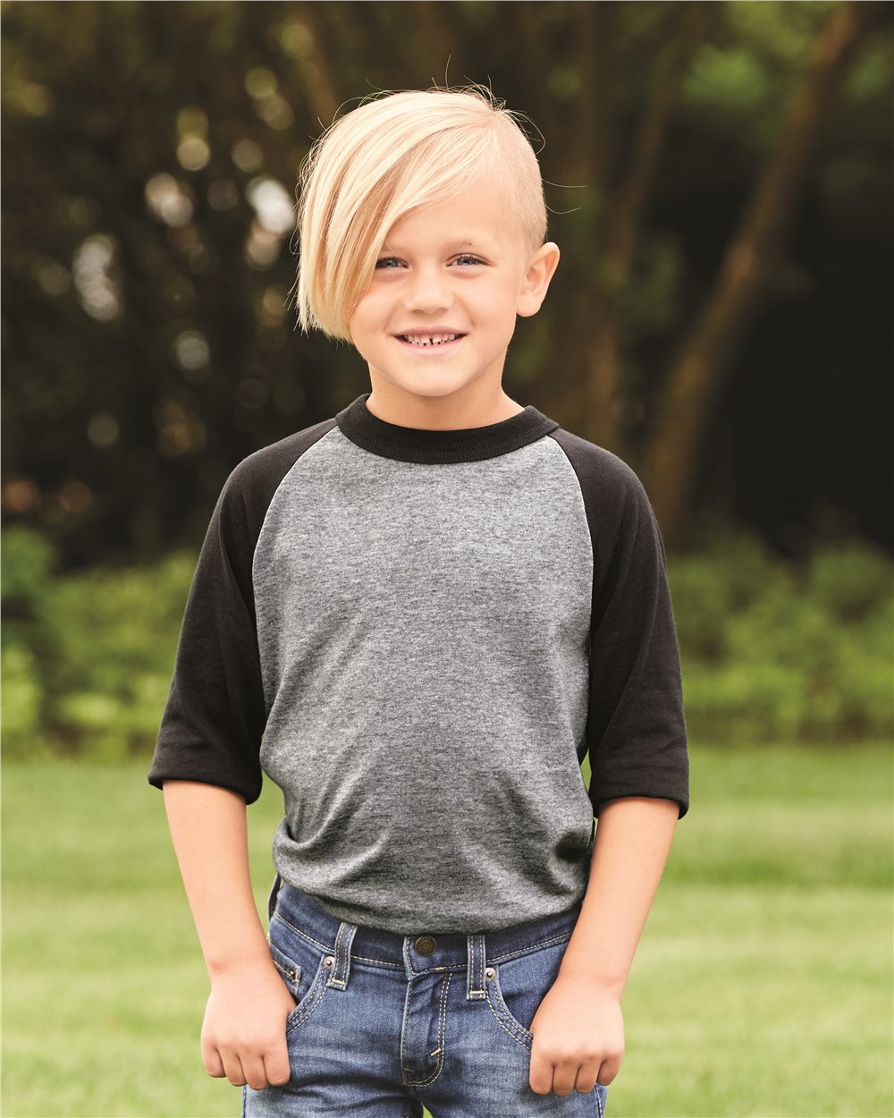 Youth Three-Quarter Sleeve Baseball Jersey - 4421 3