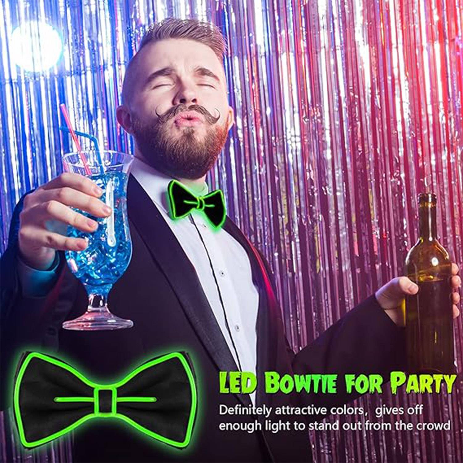 Adjustable LED Luminous Bow Tie 7