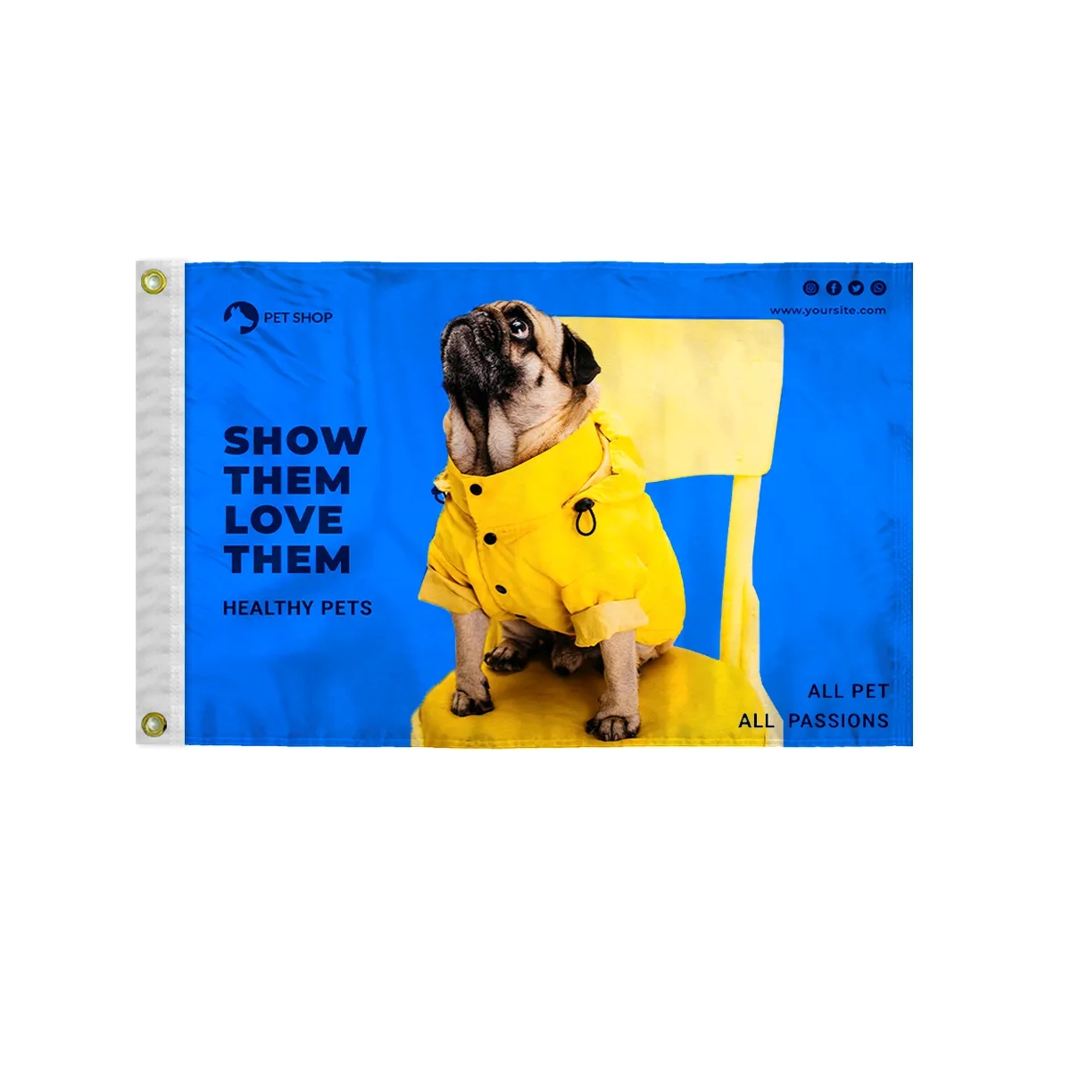 Custom Digital Print Flag 12" x 18" W-Poly 2