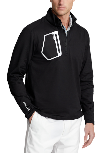 Brushed Back Tech Jersey ¼ Zip With Reflective Pocket 2