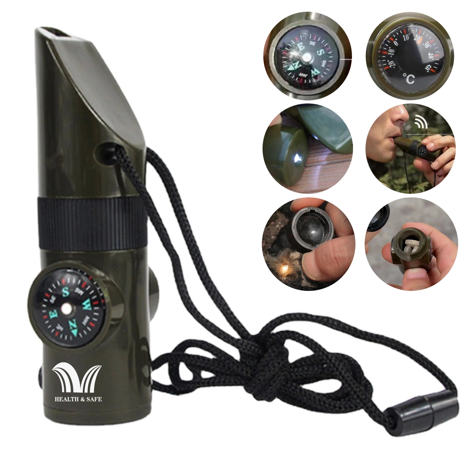 7 in 1 Multifunctional Outdoor Survival Whistle 1