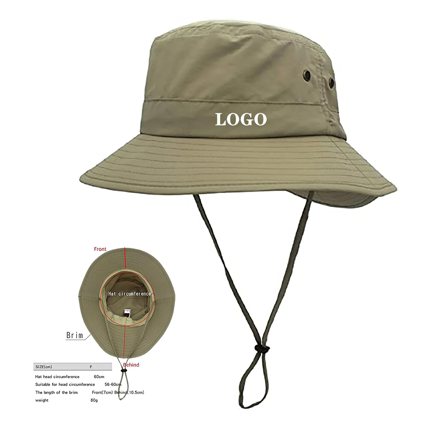 Fisherman's Bucket Hat with String for Men and Women 2